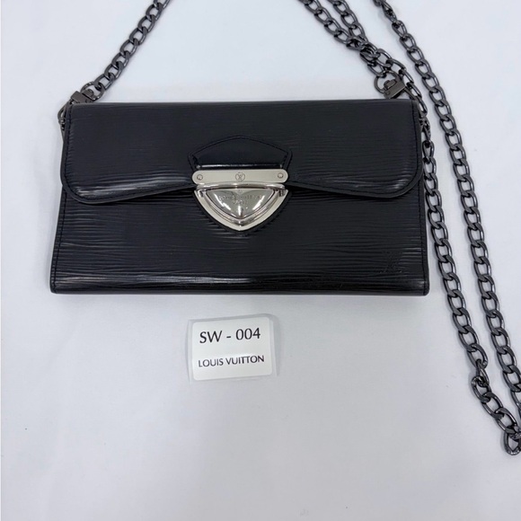 Louis Vuitton Handbags - 💯. Louis Vuitton Black Epi Eugenie Leather Chain Crossbody Wallet